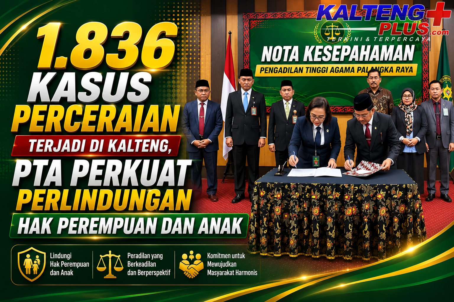 1.836 kasus perceraian terjadi di kalteng pta perkuat perlindungan hak perempuan dan anak