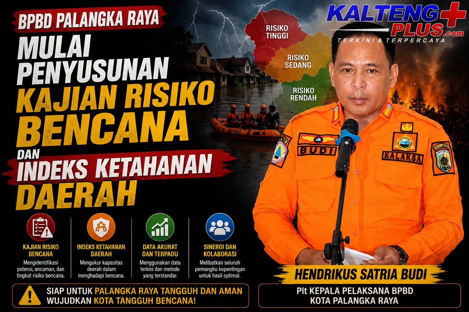 BPBD Palangka Raya Mulai Penyusunan Kajian Risiko Bencana dan Indeks Ketahanan Daerah 2026