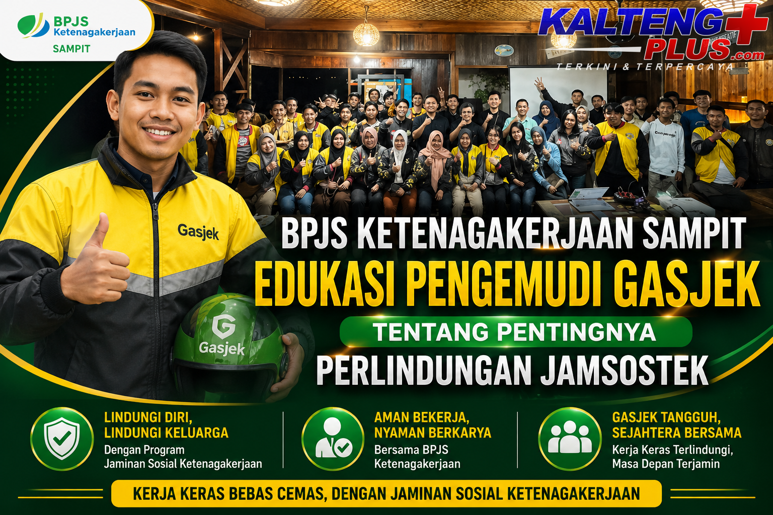 BPJS Ketenagakerjaan Sampit Edukasi Pengemudi Gasjek tentang Pentingnya Perlindungan Jamsostek