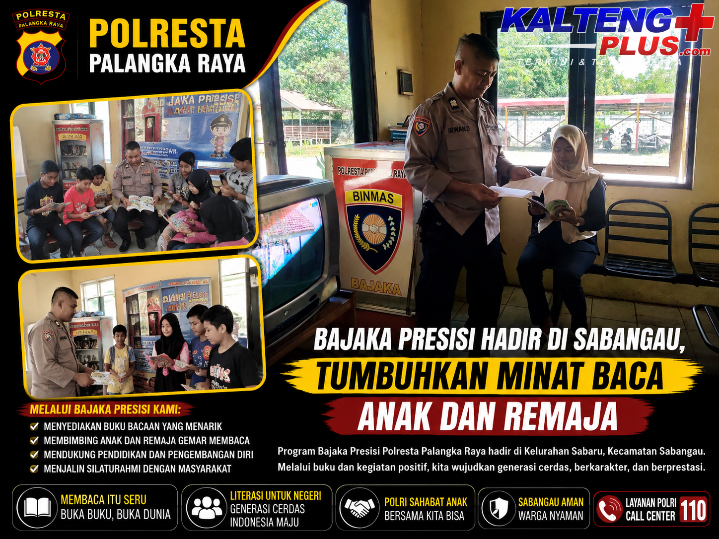 Bajaka Presisi Hadir di Sabangau Tumbuhkan Minat Baca Anak dan Remaja
