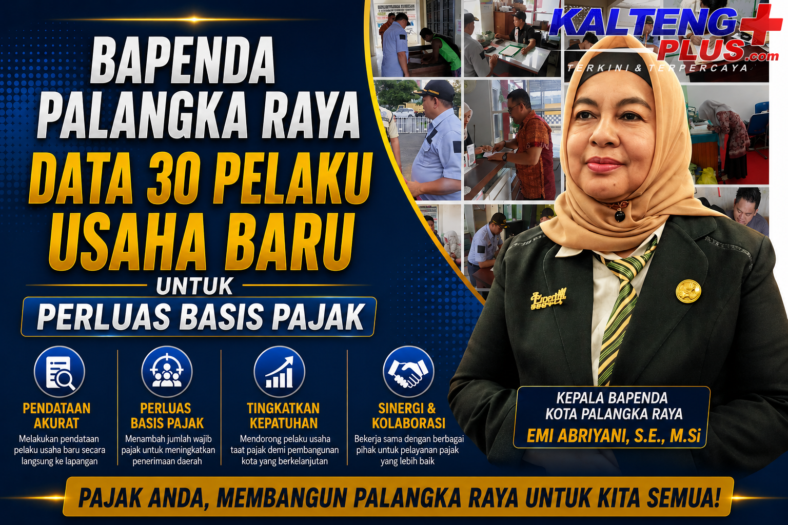 Bapenda Palangka Raya Data 30 Pelaku Usaha Baru untuk Perluas Basis Pajak