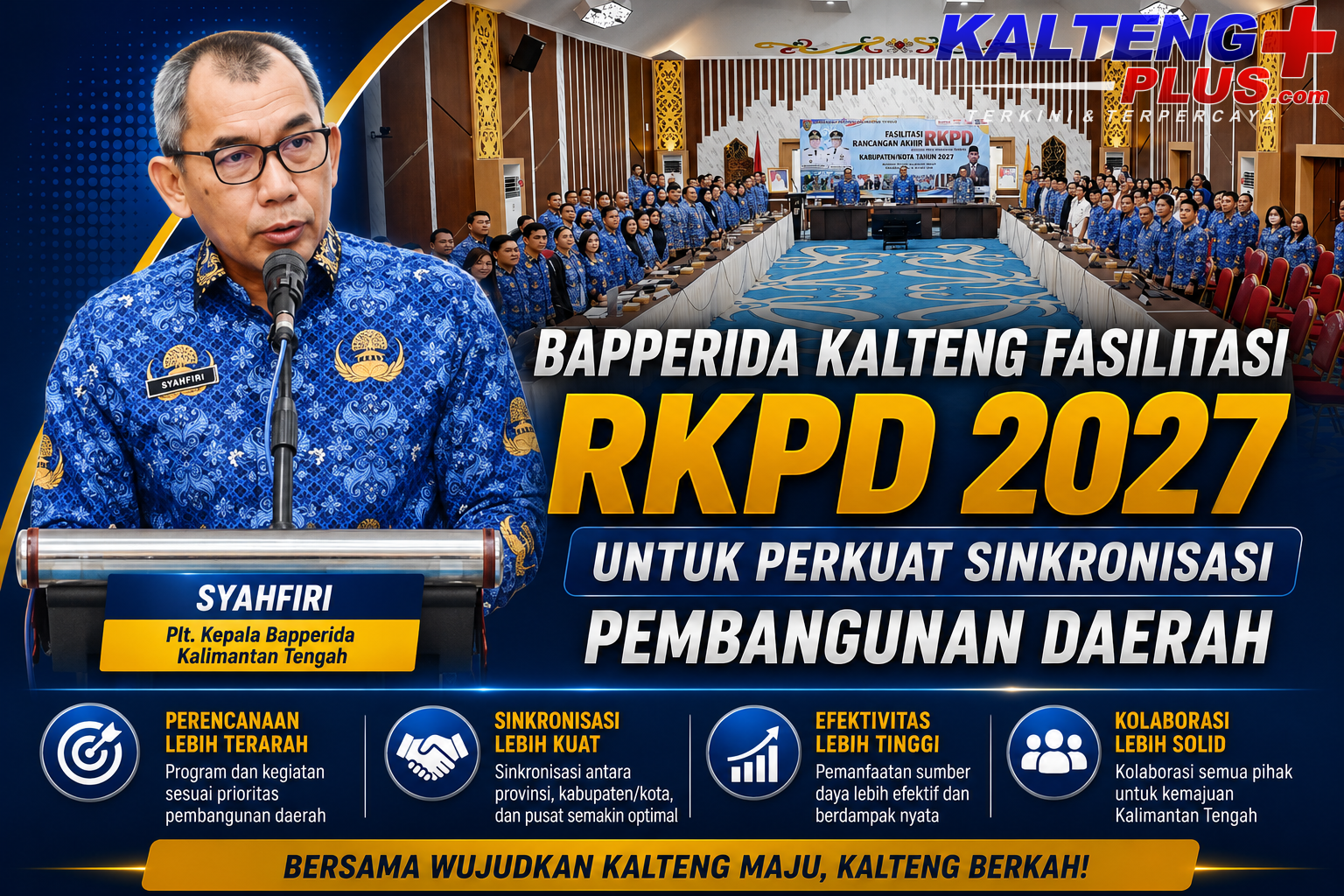Bapperida Kalteng Fasilitasi RKPD 2027 untuk Perkuat Sinkronisasi Pembangunan Daerah