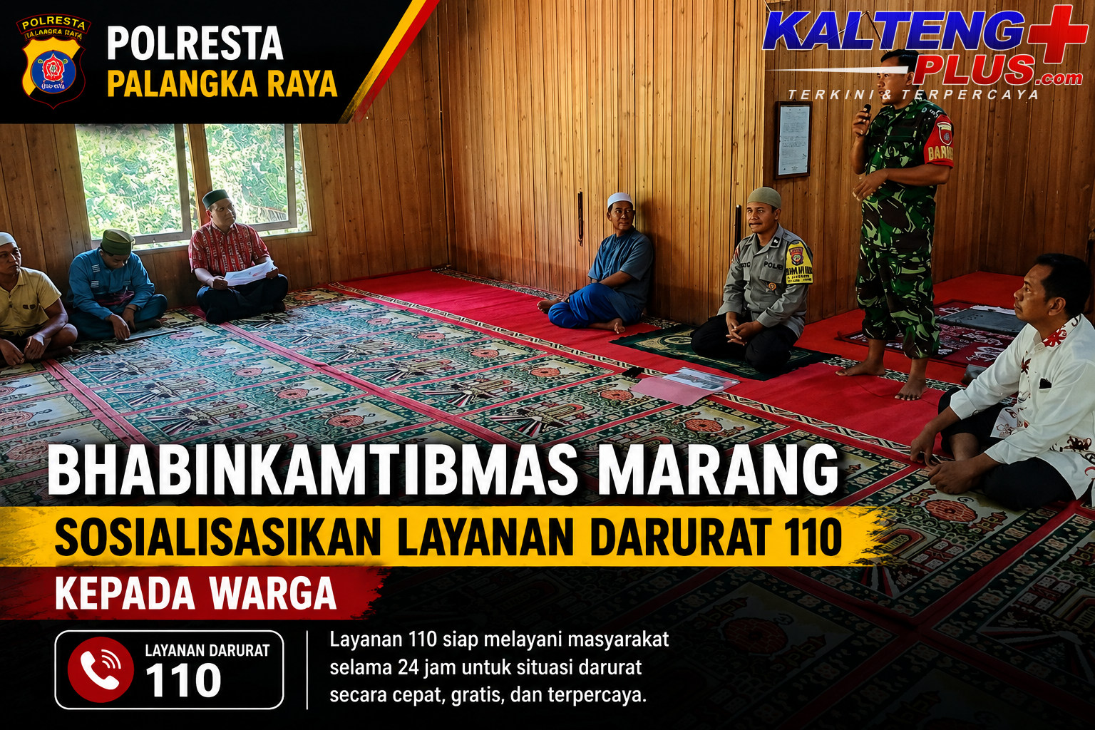 Bhabinkamtibmas Marang Sosialisasikan Layanan Darurat 110 kepada Warga