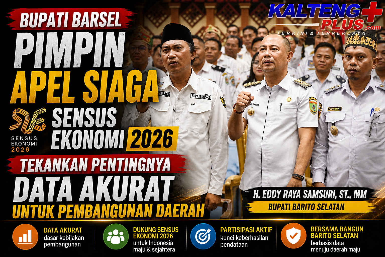 Bupati Barsel Pimpin Apel Siaga Sensus Ekonomi 2026 Tekankan Pentingnya Data Akurat untuk Pembangunan Daerah