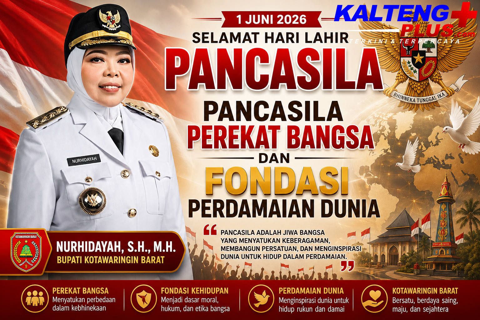 Bupati Kobar Pancasila Perekat Bangsa dan Fondasi Perdamaian Dunia