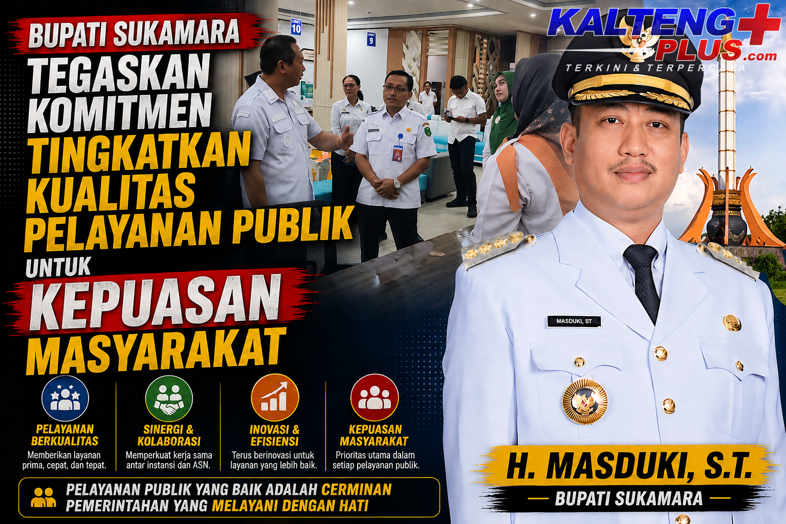 Bupati Sukamara Tegaskan Komitmen Tingkatkan Kualitas Pelayanan Publik untuk Kepuasan Masyarakat