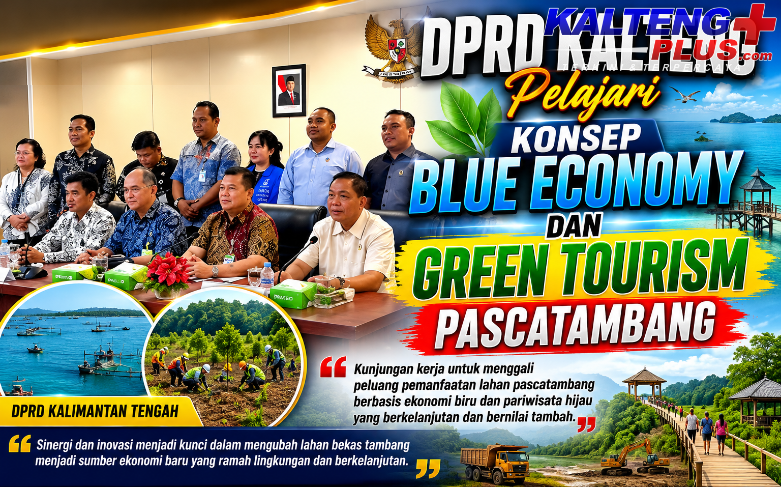 DPRD Kalteng Pelajari Konsep Blue Economy dan Green Tourism Pascatambang