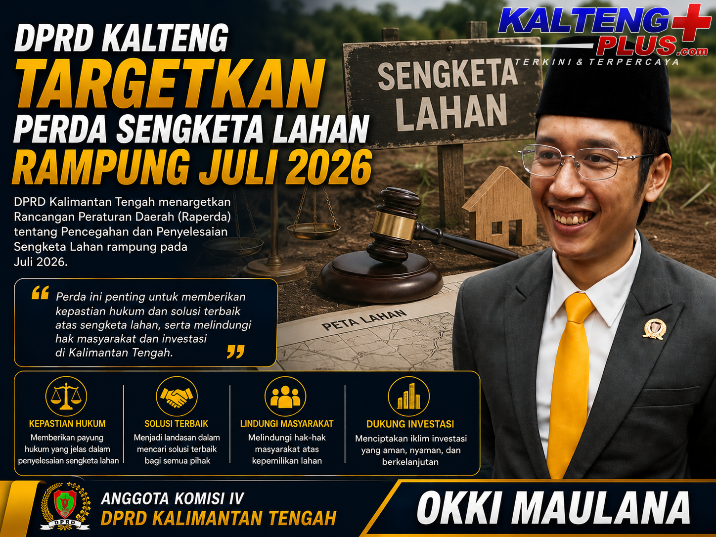 DPRD Kalteng Targetkan Perda Sengketa Lahan Rampung Juli 2026 1