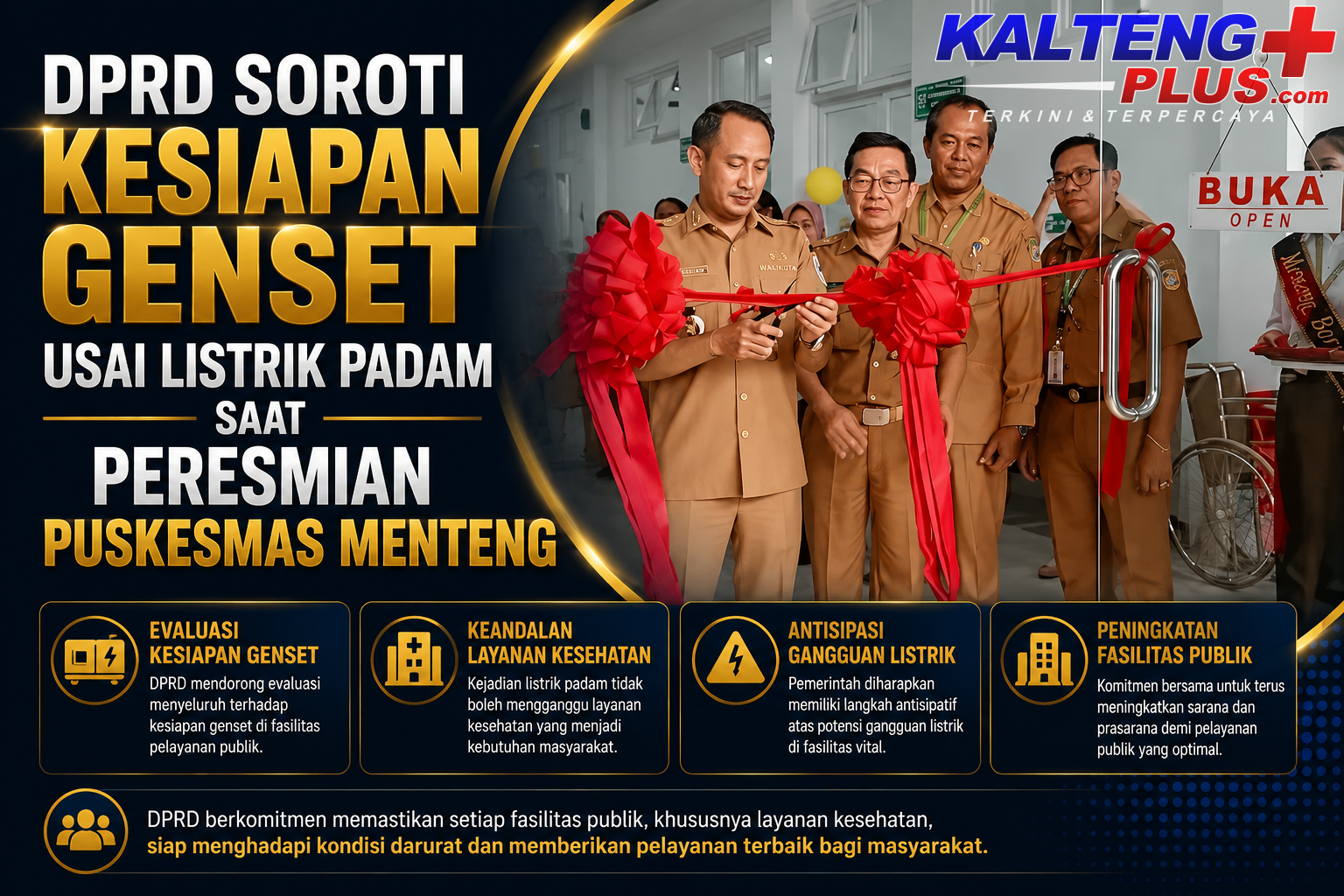 DPRD Soroti Kesiapan Genset Usai Listrik Padam Saat Peresmian Puskesmas Menteng