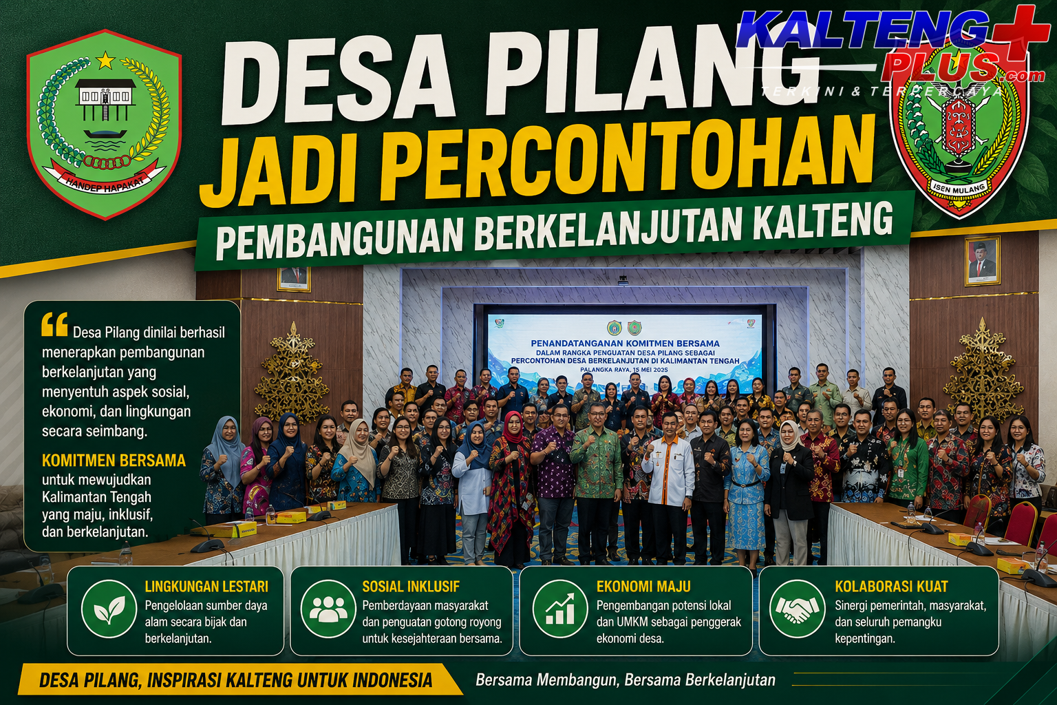 Desa Pilang Jadi Percontohan Pembangunan Berkelanjutan di Kalteng