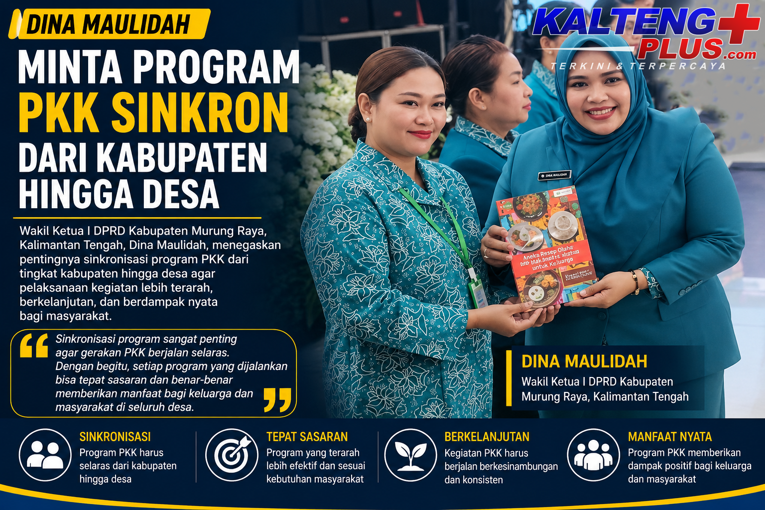 Dina Maulidah Minta Program PKK Sinkron dari Kabupaten hingga Desa