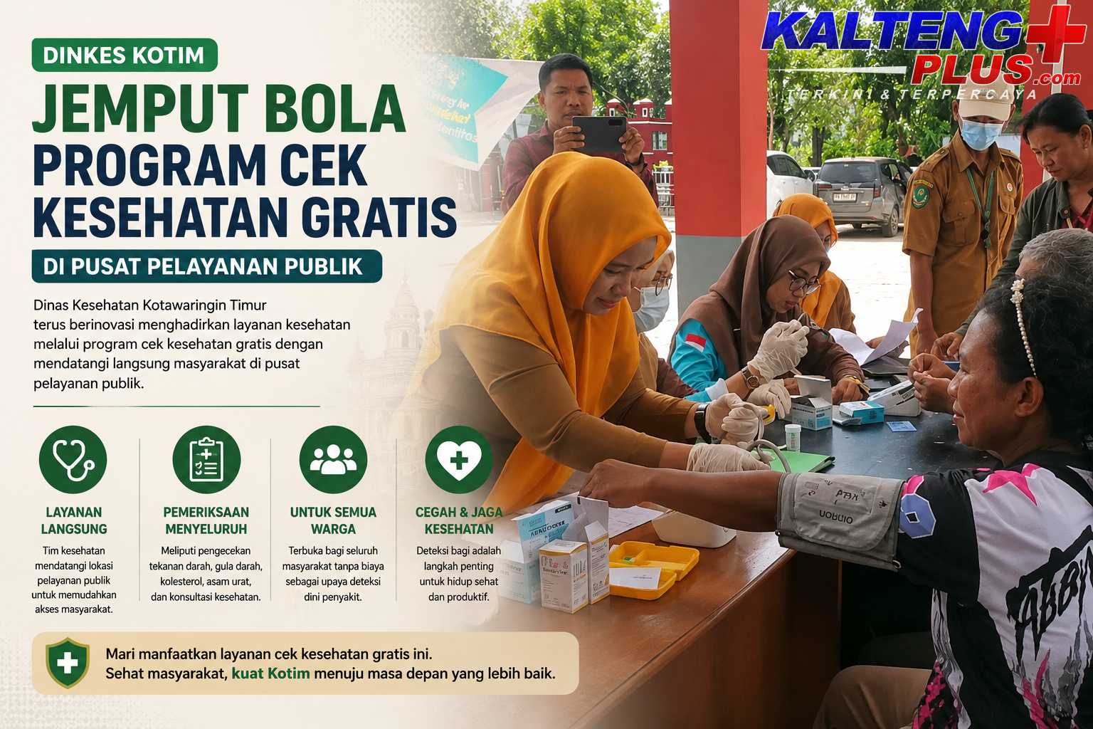 Dinkes Kotim Jemput Bola Program Cek Kesehatan Gratis di Pusat Pelayanan Publik