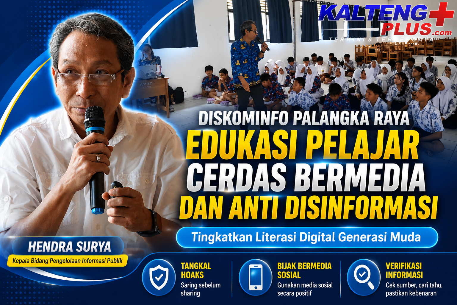 Diskominfo Palangka Raya Edukasi Pelajar Jadi Cerdas Bermedia dan Anti Disinformasi