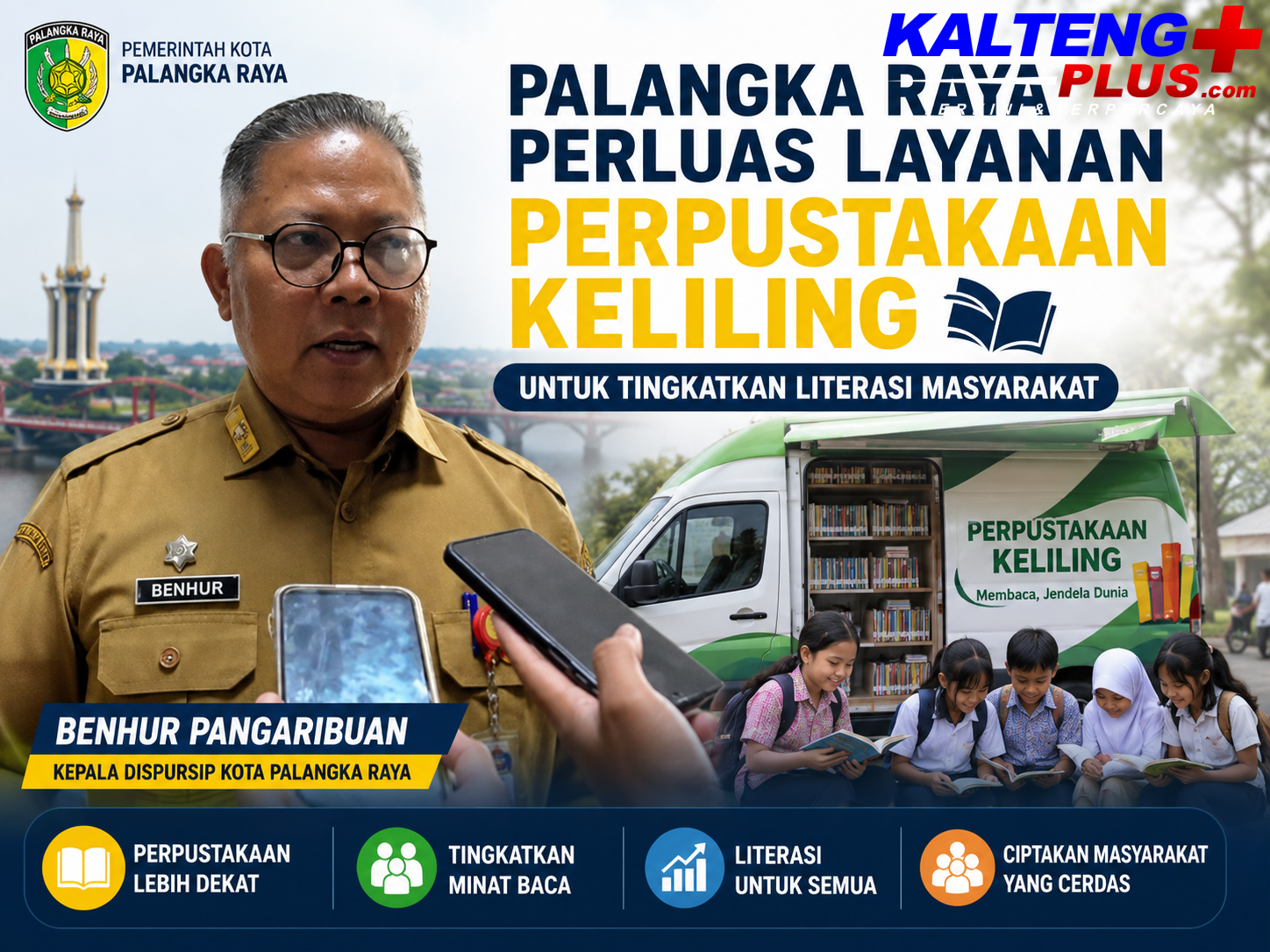 Dispursip Palangka Raya Perluas Layanan Perpustakaan Keliling untuk Tingkatkan Literasi Masyarakat