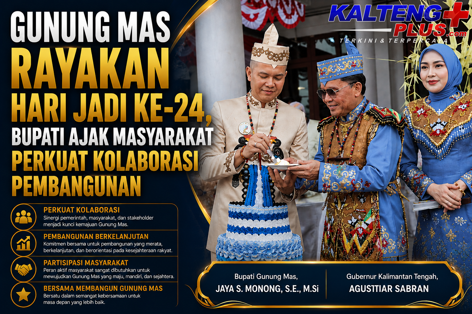 Gunung Mas Rayakan Hari Jadi ke 24 Bupati Ajak Masyarakat Perkuat Kolaborasi Pembangunan