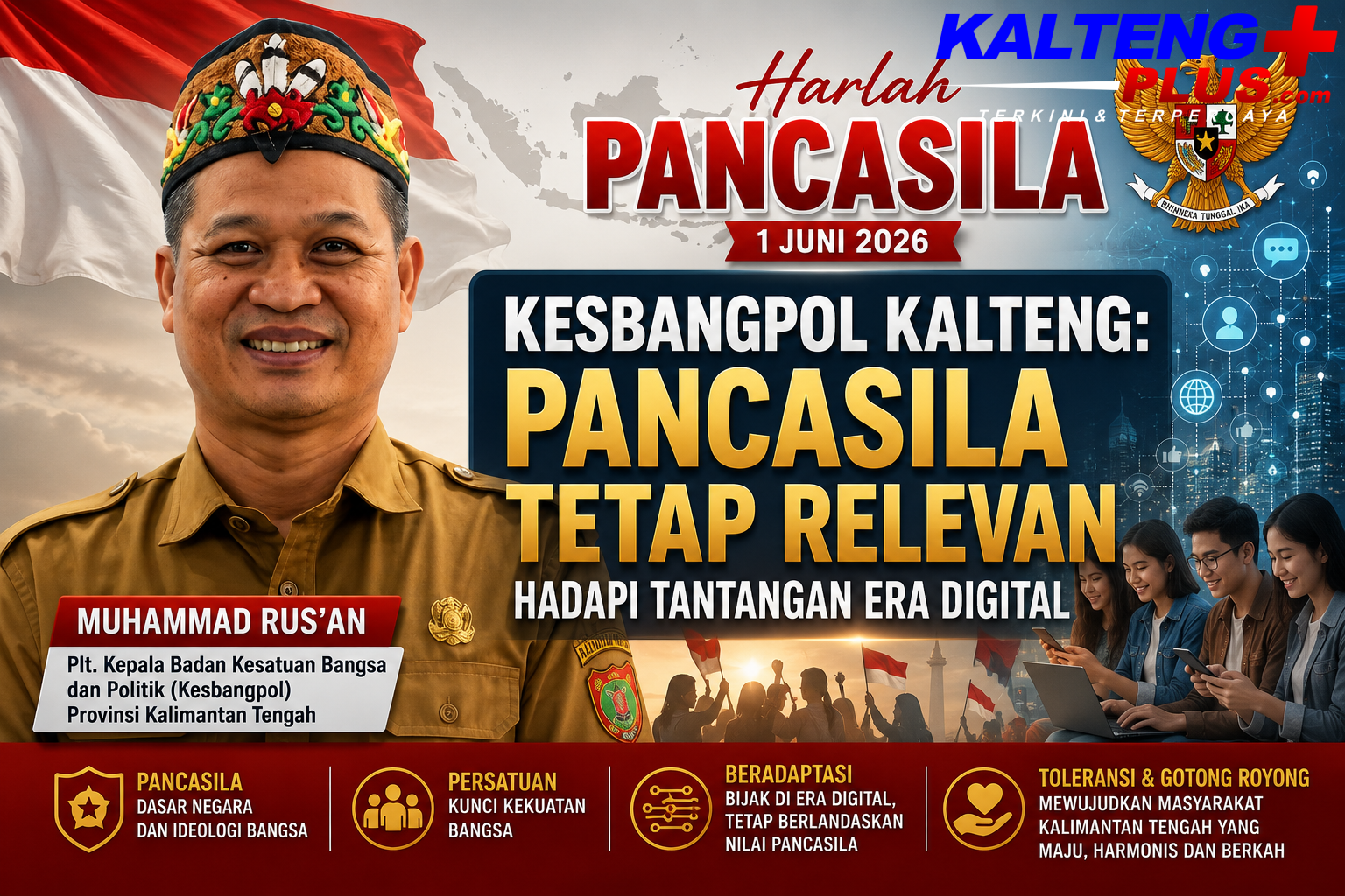 Harlah Pancasila 2026 Kesbangpol Kalteng Pancasila Tetap Relevan Hadapi Tantangan Era Digital