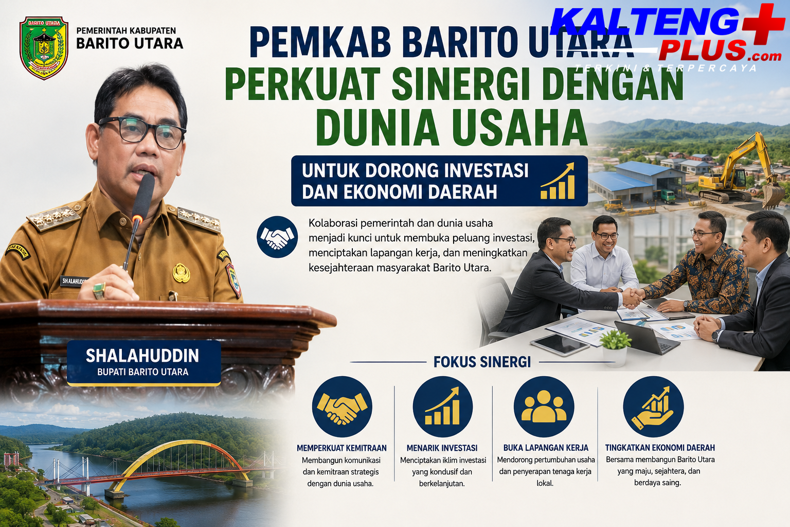 Ilustrasikan Bupati Barito Utara Shalahuddin Perkuat Sinergi dengan Dunia Usaha untuk Dorong Investasi dan Ekonomi Daerah