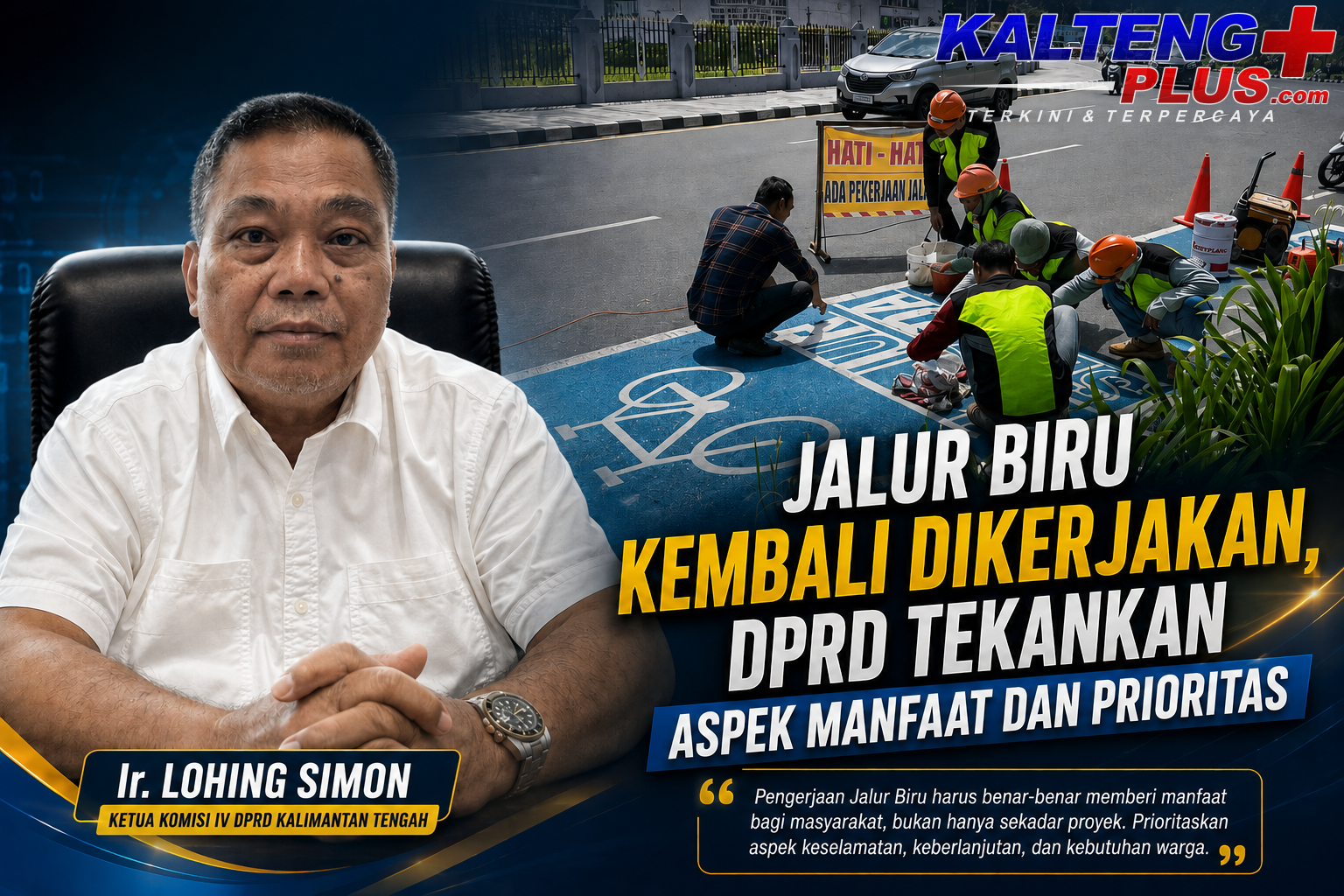 Jalur Biru Kembali Dikerjakan DPRD Tekankan Aspek Manfaat dan Prioritas