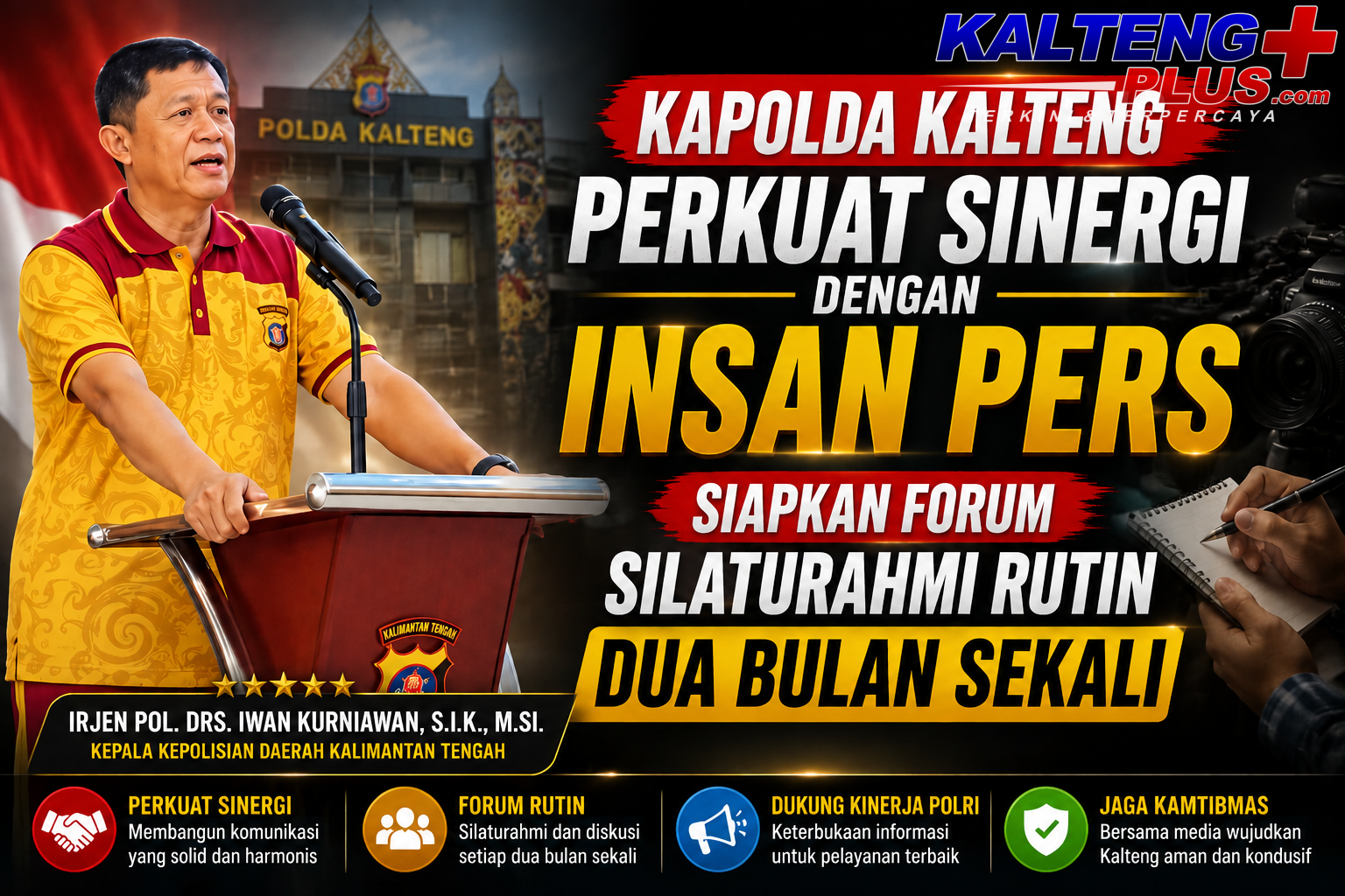 Kapolda Kalteng Perkuat Sinergi dengan Insan Pers Siapkan Forum Silaturahmi Rutin 2 Bulan Sekali