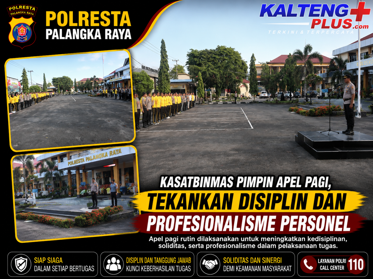 Kasatbinmas Pimpin Apel Pagi Tekankan Disiplin dan Profesionalisme Personel