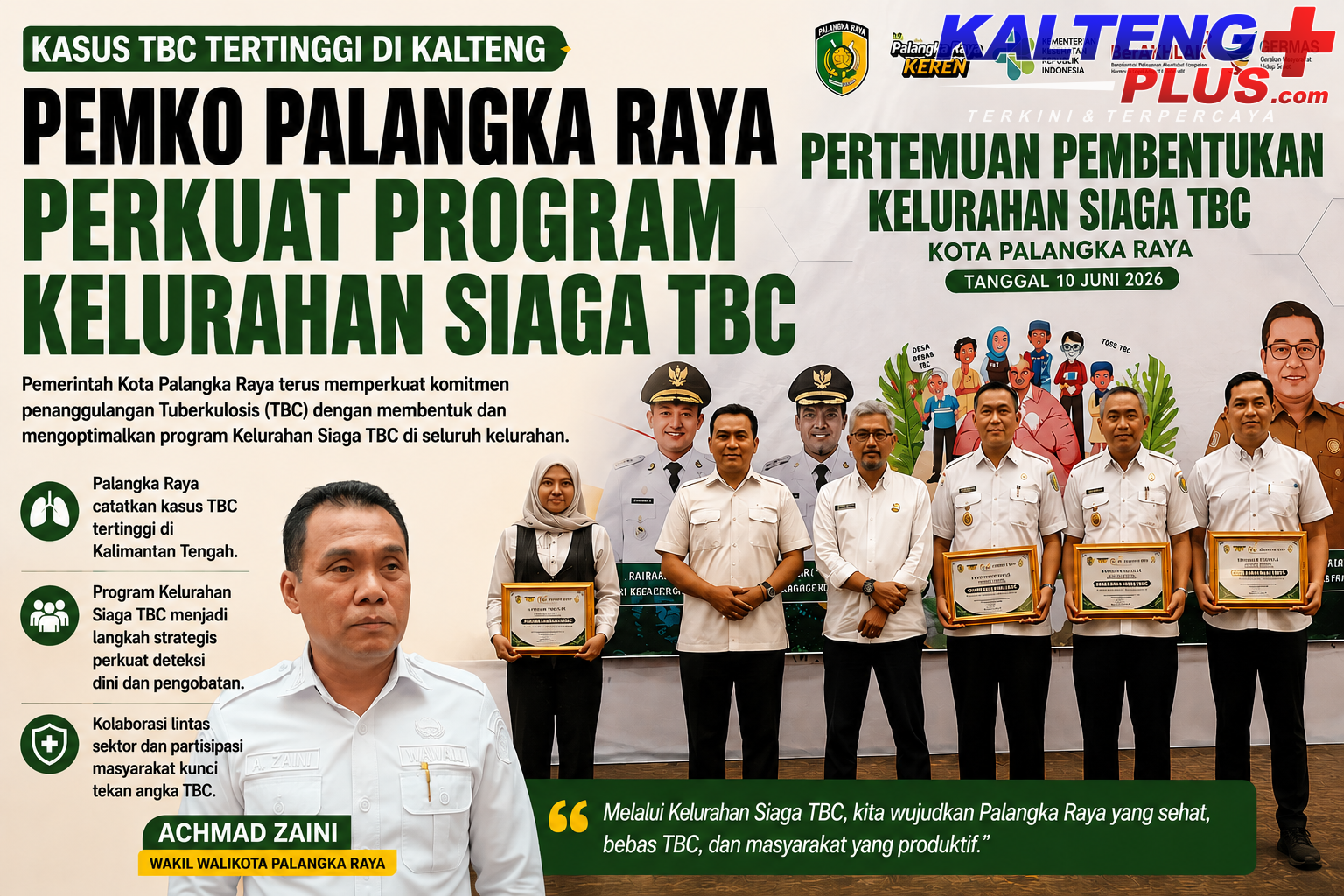 Kasus TBC Tertinggi di Kalteng Pemko Palangka Raya Perkuat Program Kelurahan Siaga TBC