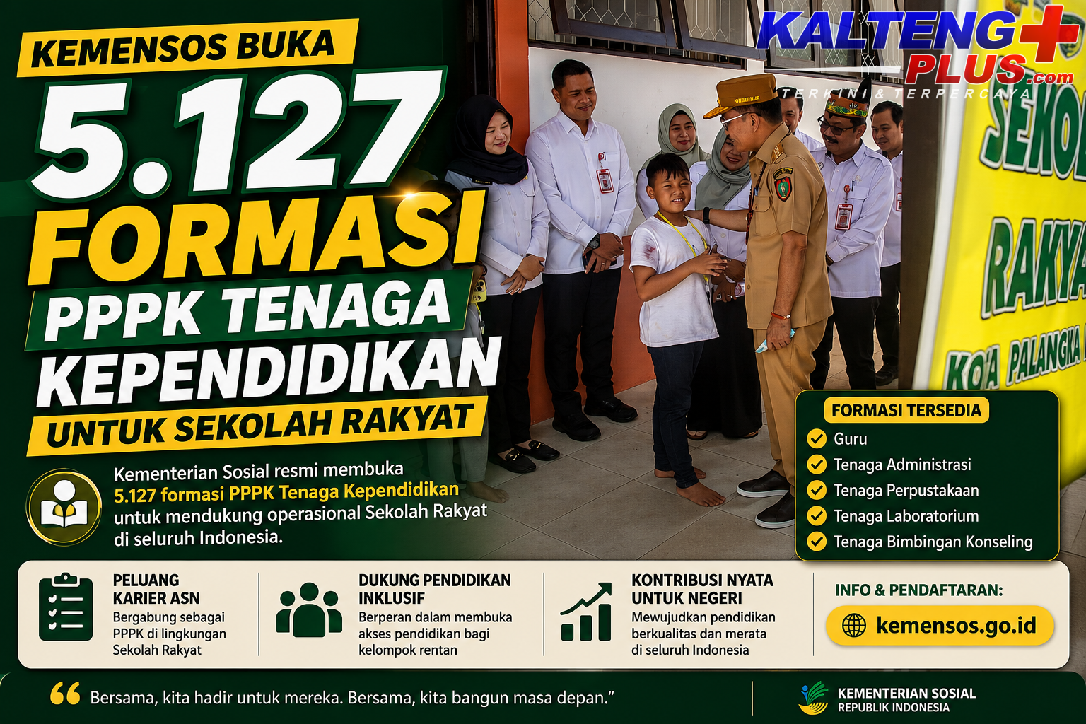 Kemensos Buka 5.127 Formasi PPPK Tenaga Kependidikan untuk Sekolah Rakyat 1