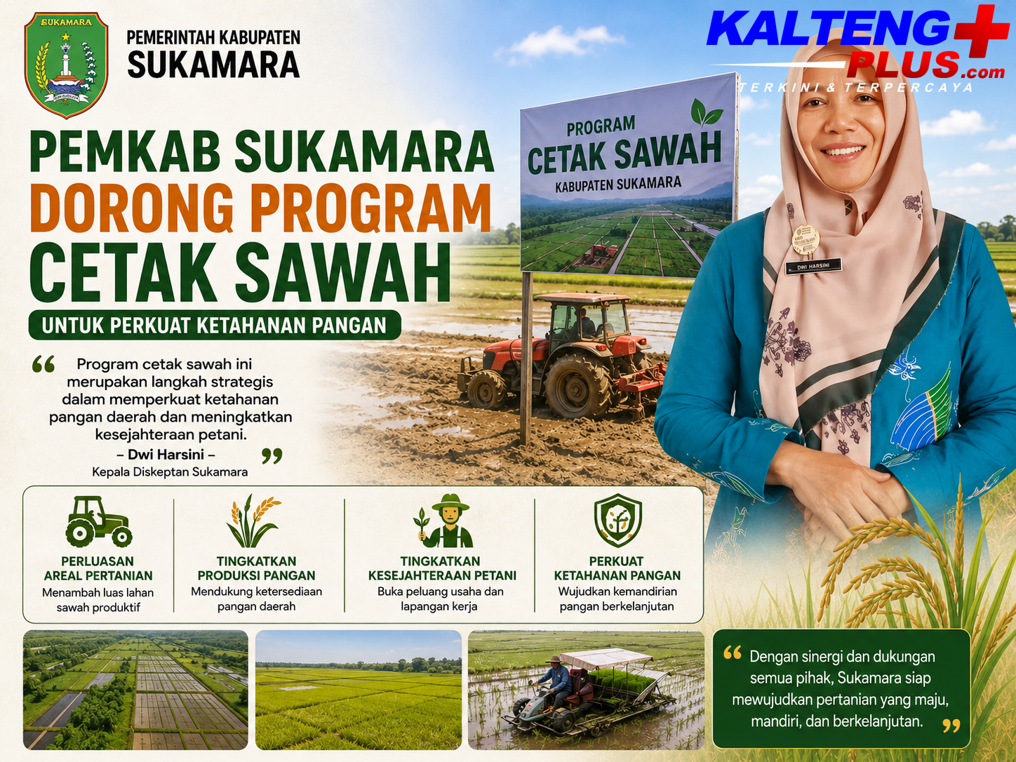 Kepala Diskeptan Sukamara Dwi Harsini 2