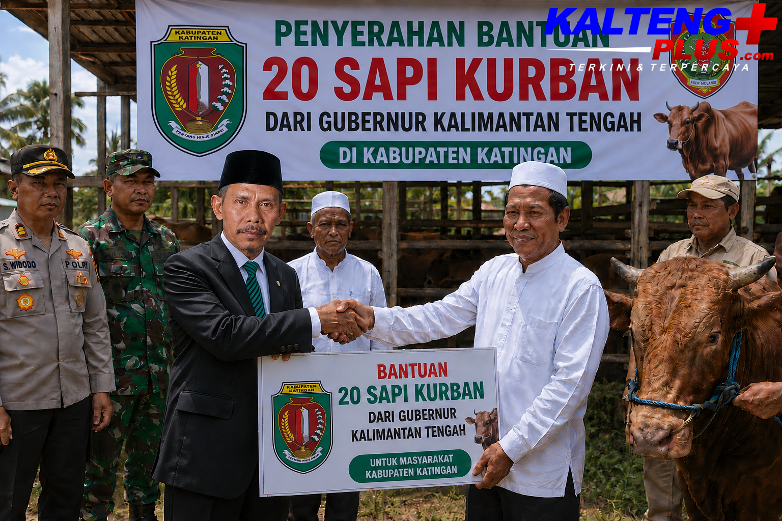 Ketua Fraksi DPRD Kalteng Dampingi Penyaluran Bantuan Kurban Gubernur di Kabupaten Katingan