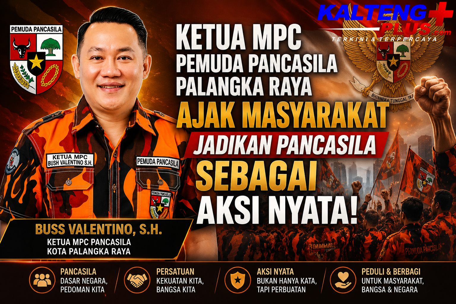 Ketua MPC Pemuda Pancasila Palangka Raya Ajak Masyarakat Jadikan Pancasila sebagai Aksi Nyata