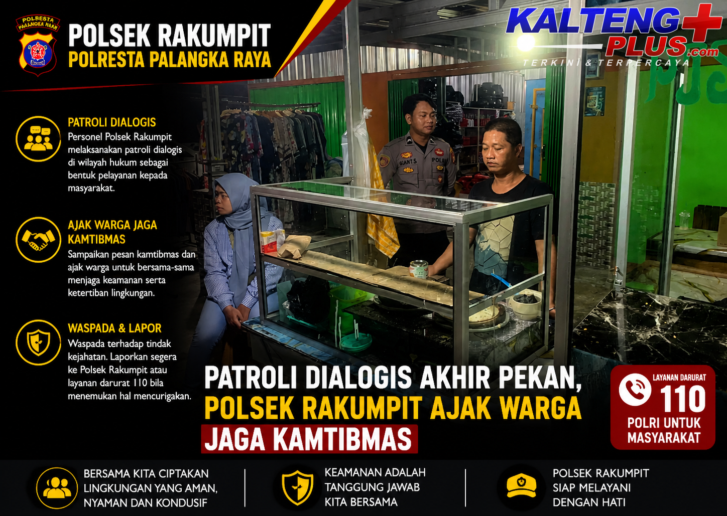 Patroli Dialogis Akhir Pekan Polsek Rakumpit Ajak Warga Jaga Kamtibmas