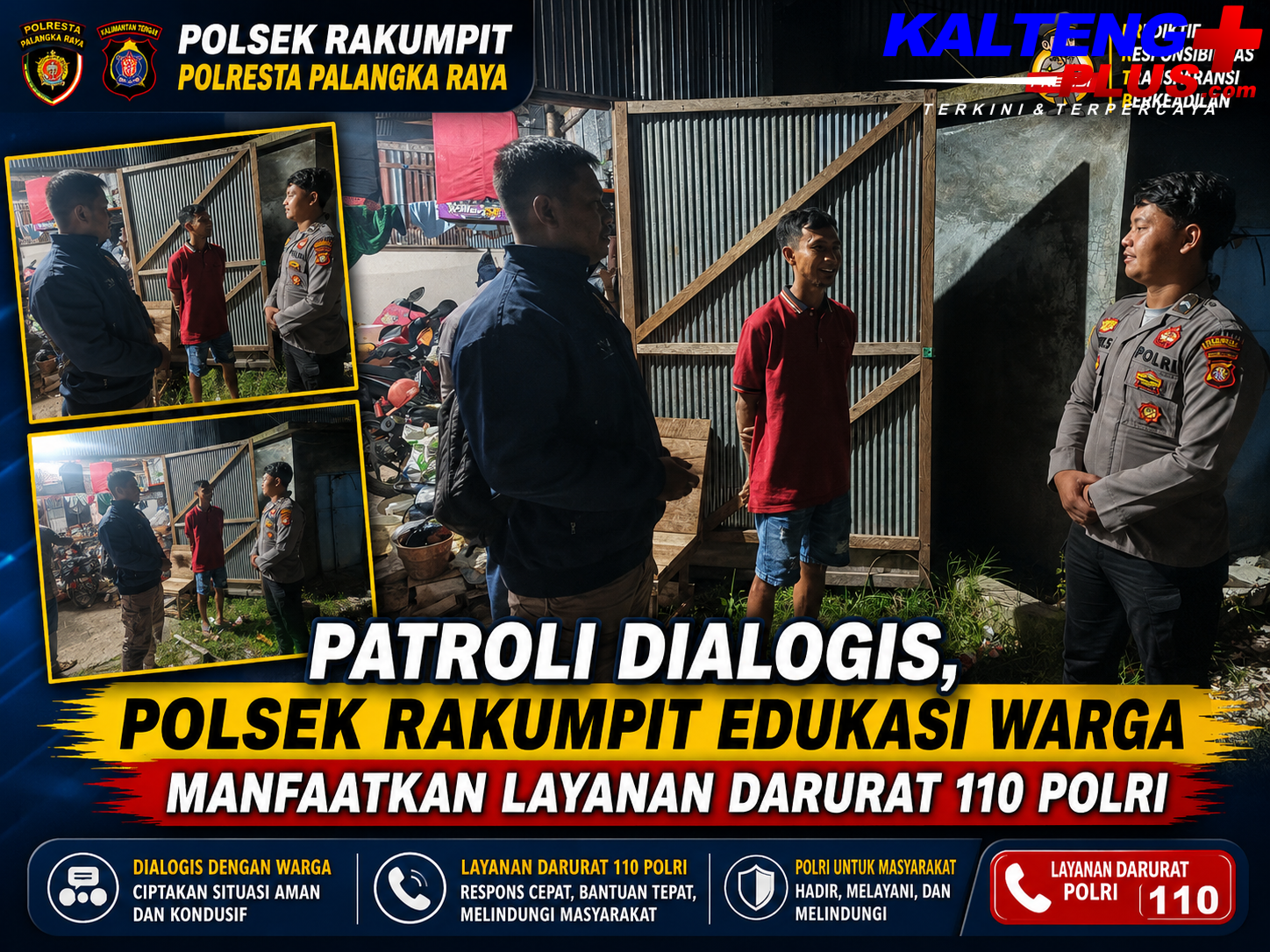 Patroli Dialogis Polsek Rakumpit Edukasi Warga Manfaatkan Layanan Darurat 110 Polri