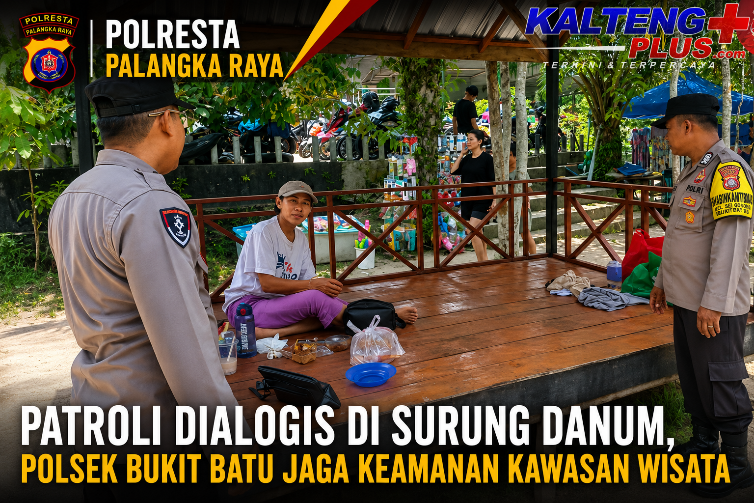 Patroli Dialogis di Surung Danum Polsek Bukit Batu Jaga Keamanan Kawasan Wisata