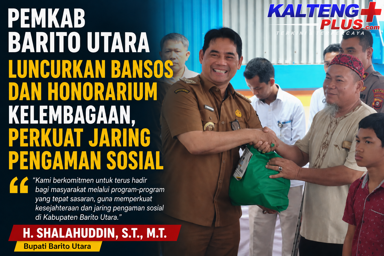 Pemkab Barito Utara Luncurkan Bansos dan Honorarium Kelembagaan Perkuat Jaring Pengaman Sosial