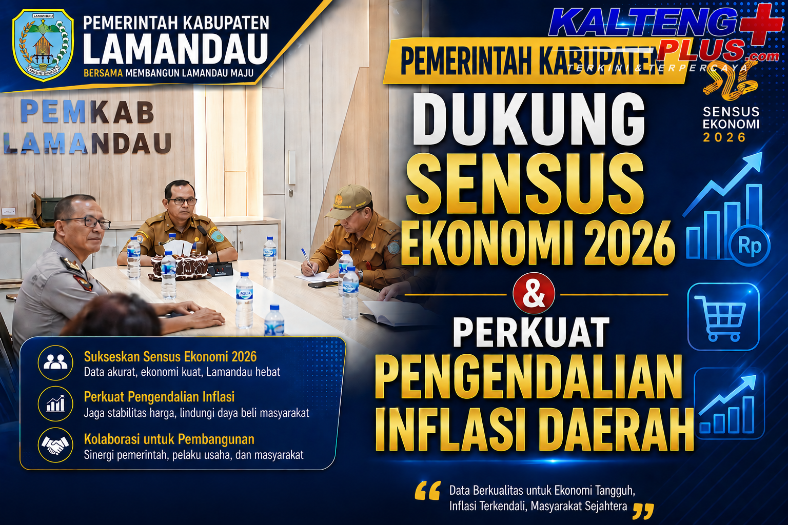 Pemkab Lamandau Dukung Sensus Ekonomi 2026 dan Perkuat Pengendalian Inflasi Daerah