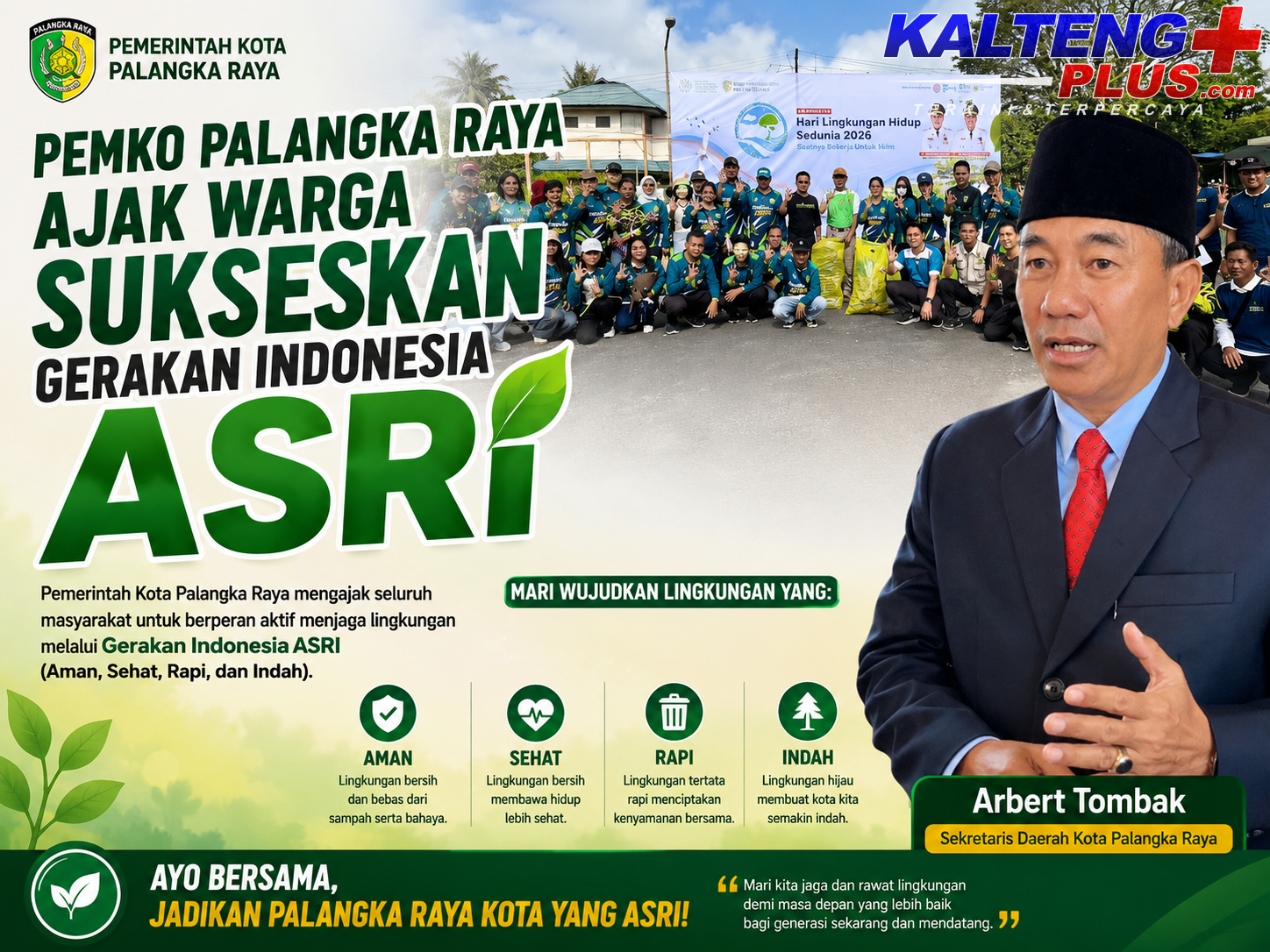 Pemko Palangka Raya Ajak Warga Sukseskan Gerakan Indonesia ASRI