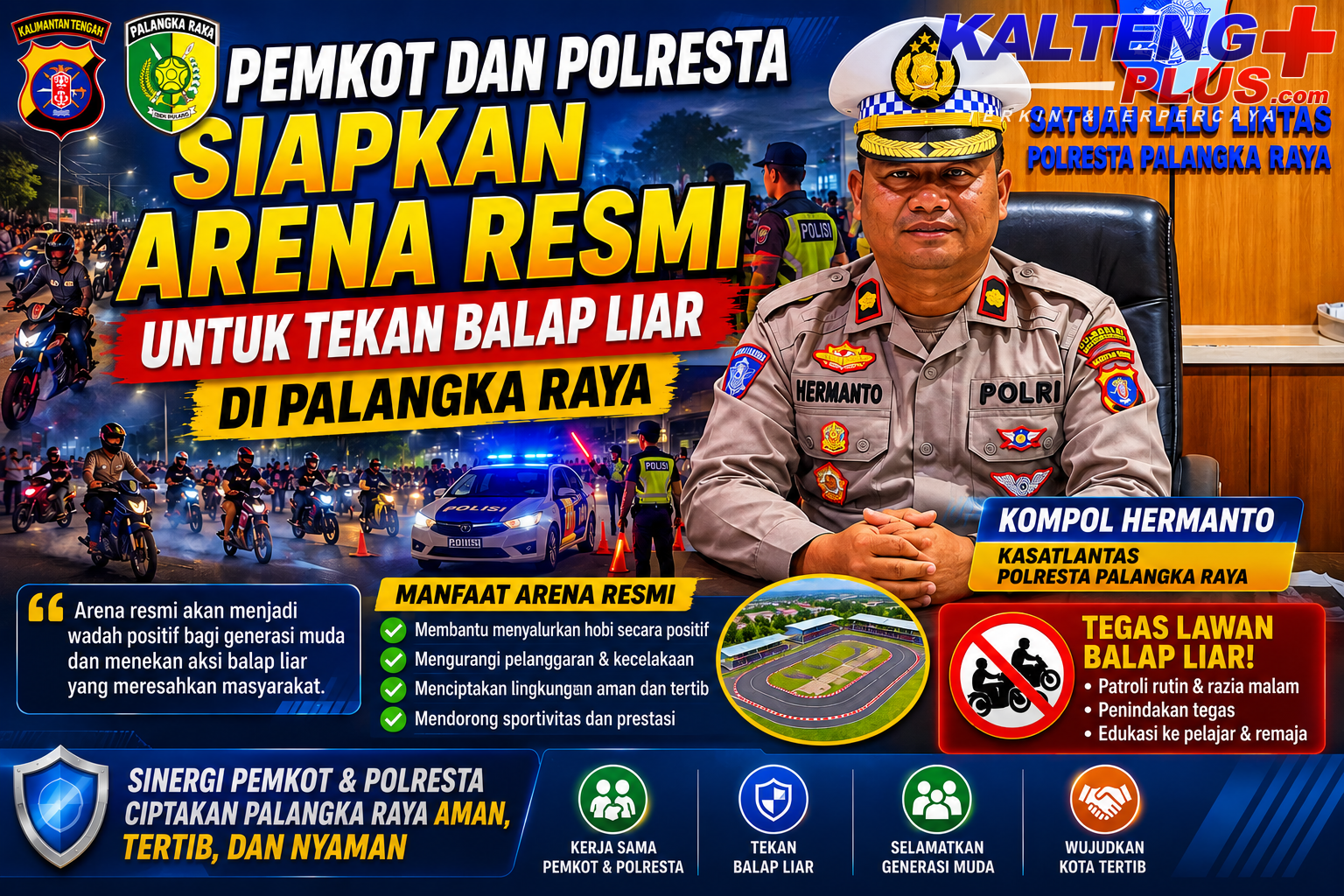 Pemkot dan Polresta Siapkan Arena Resmi untuk Tekan Balap Liar di Palangka Raya