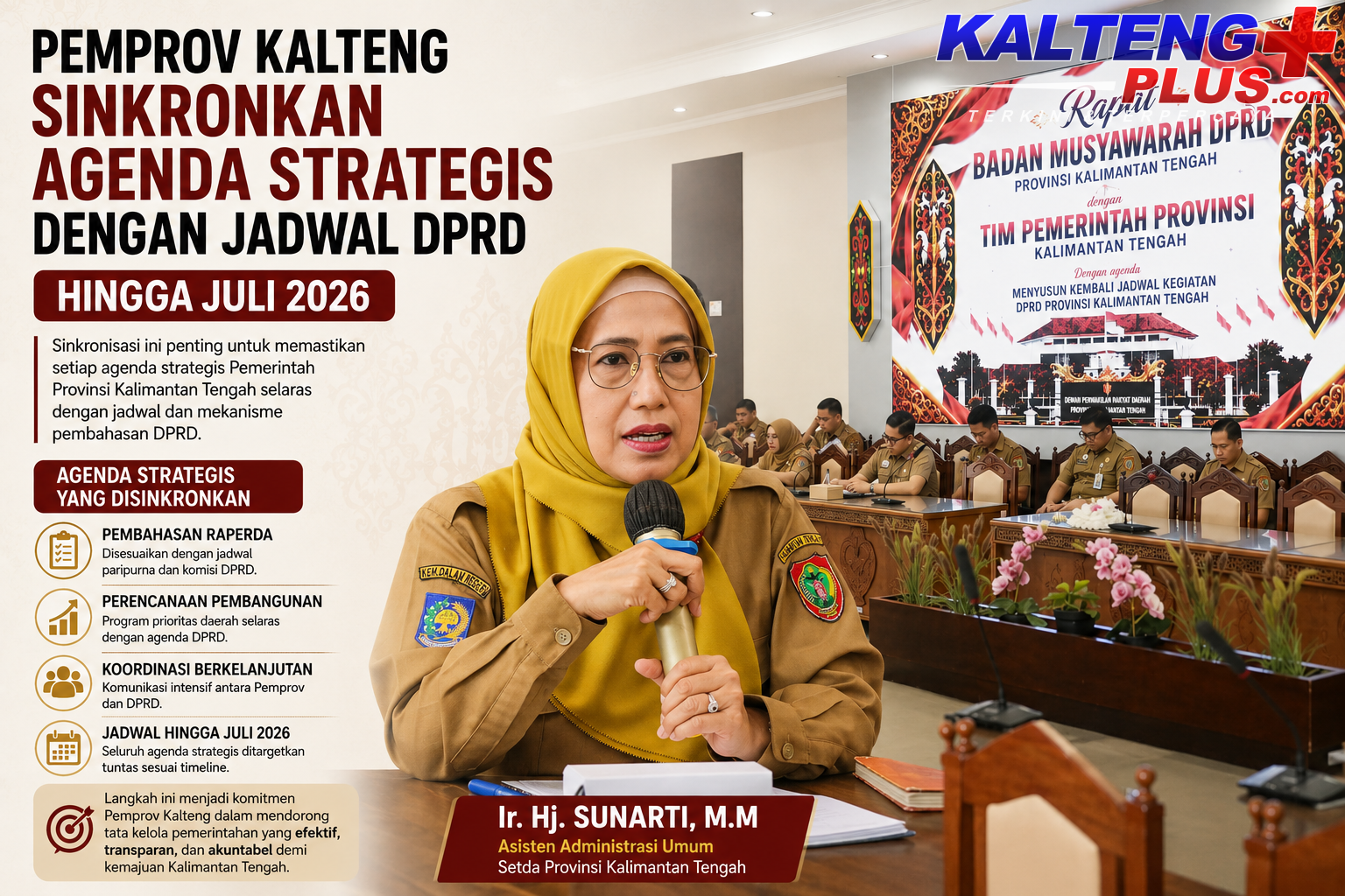 Pemprov Kalteng Sinkronkan Agenda Strategis dengan Jadwal DPRD Hingga Juli 2026