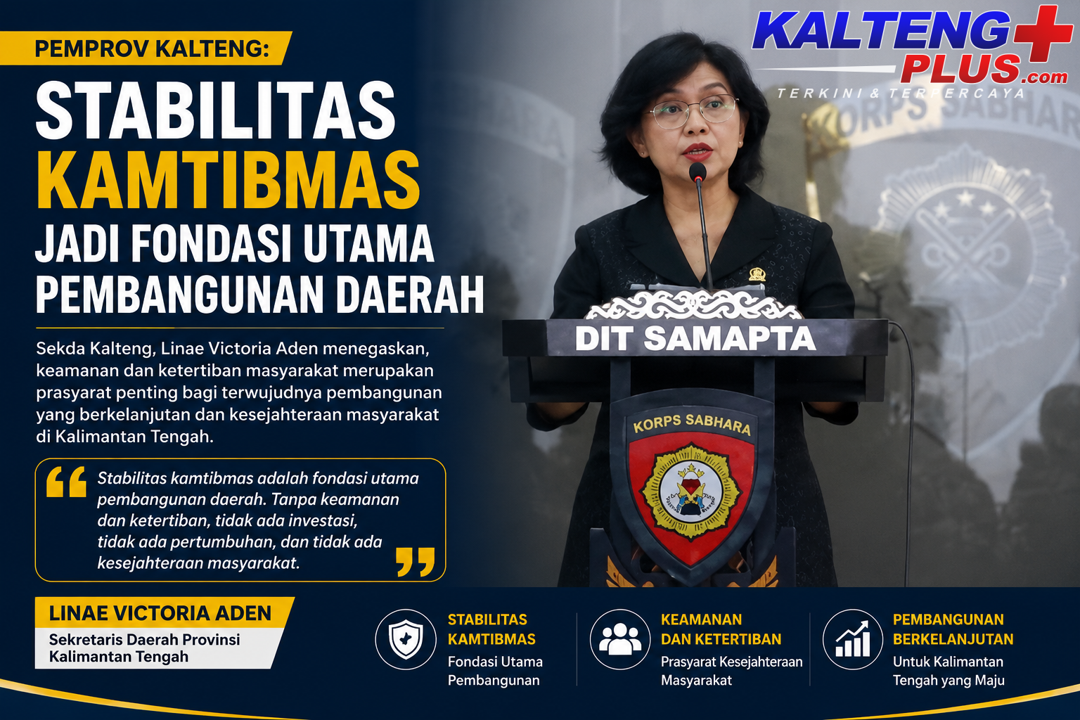 Pemprov Kalteng Stabilitas Kamtibmas Jadi Fondasi Utama Pembangunan Daerah