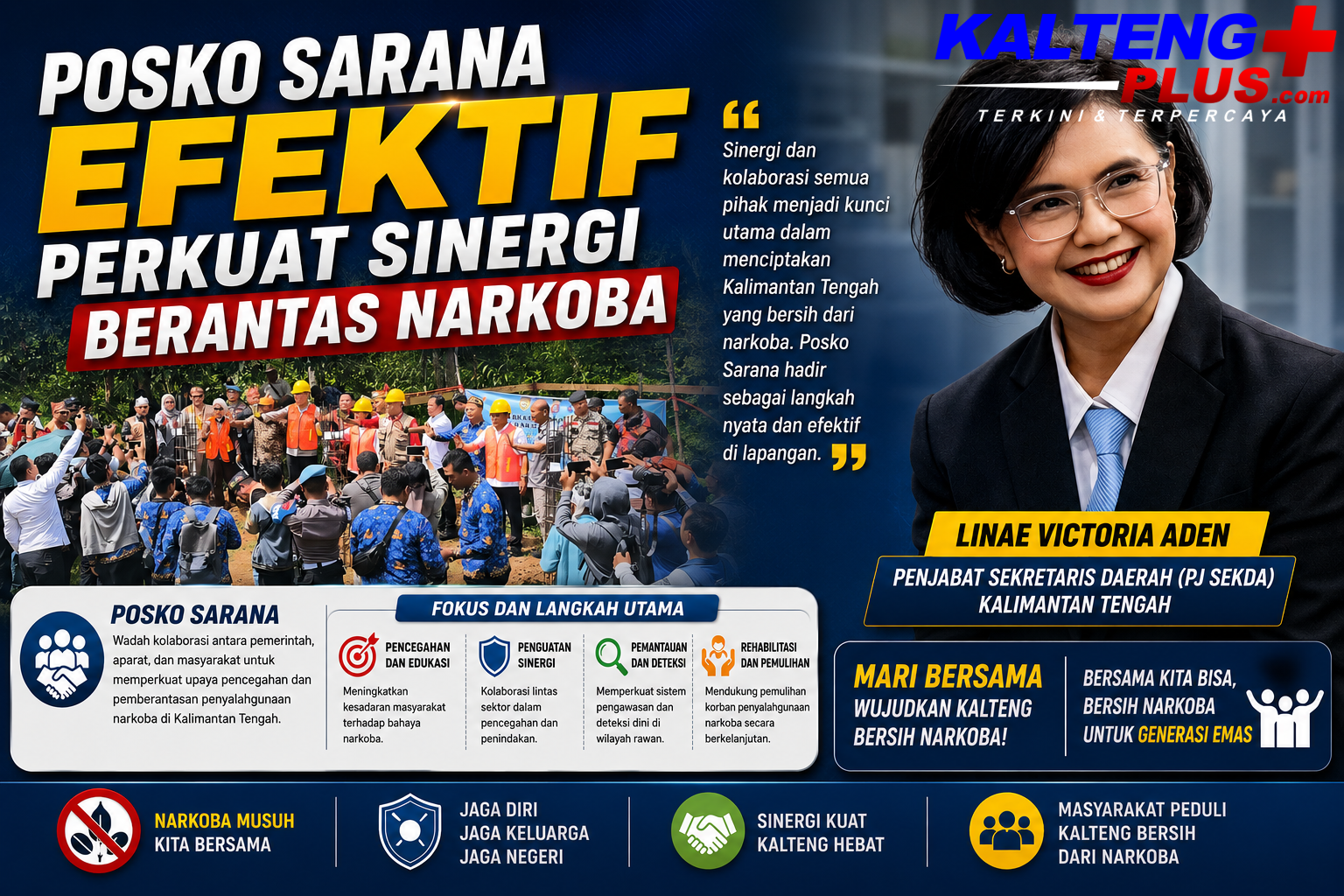 Pemprov Kalteng dan Polda Perkuat Komitmen Berantas Narkoba Melalui Posko Terpadu GDAN