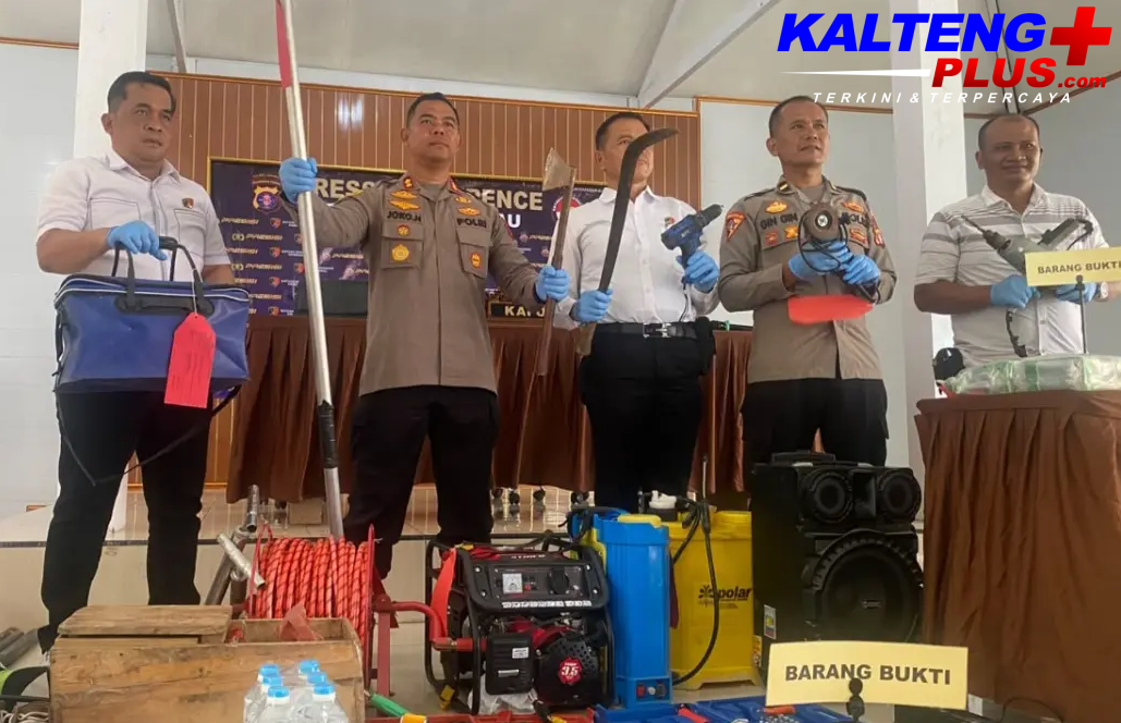 Polres Lamandau Bongkar Aksi Pencurian Pondok Kebun Sawit Tiga Pelaku Diamanka