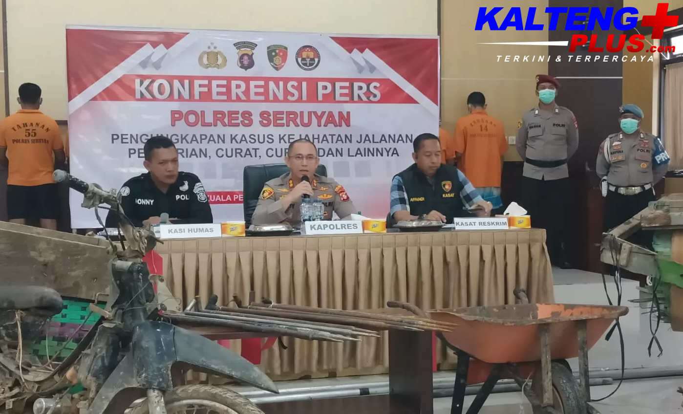 Polres Seruyan Ungkap 40 Kasus Kriminal 74 Tersangka Berhasil Diamankan