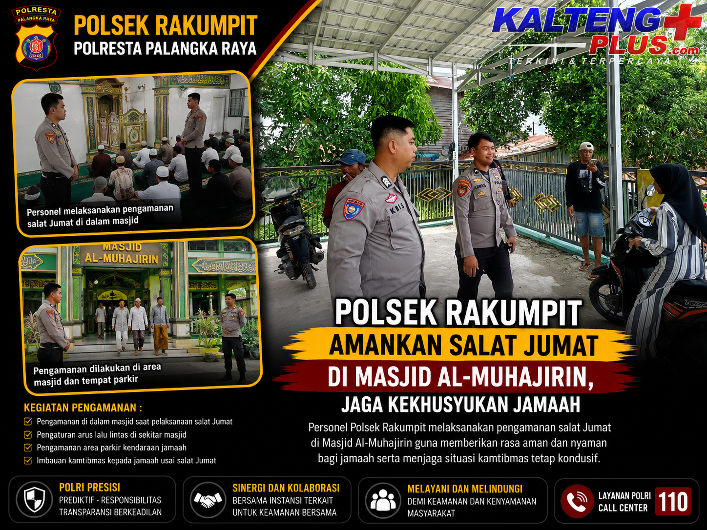 Polsek Rakumpit Amankan Salat Jumat di Masjid Al Muhajirin Jaga Kekhusyukan Jamaah