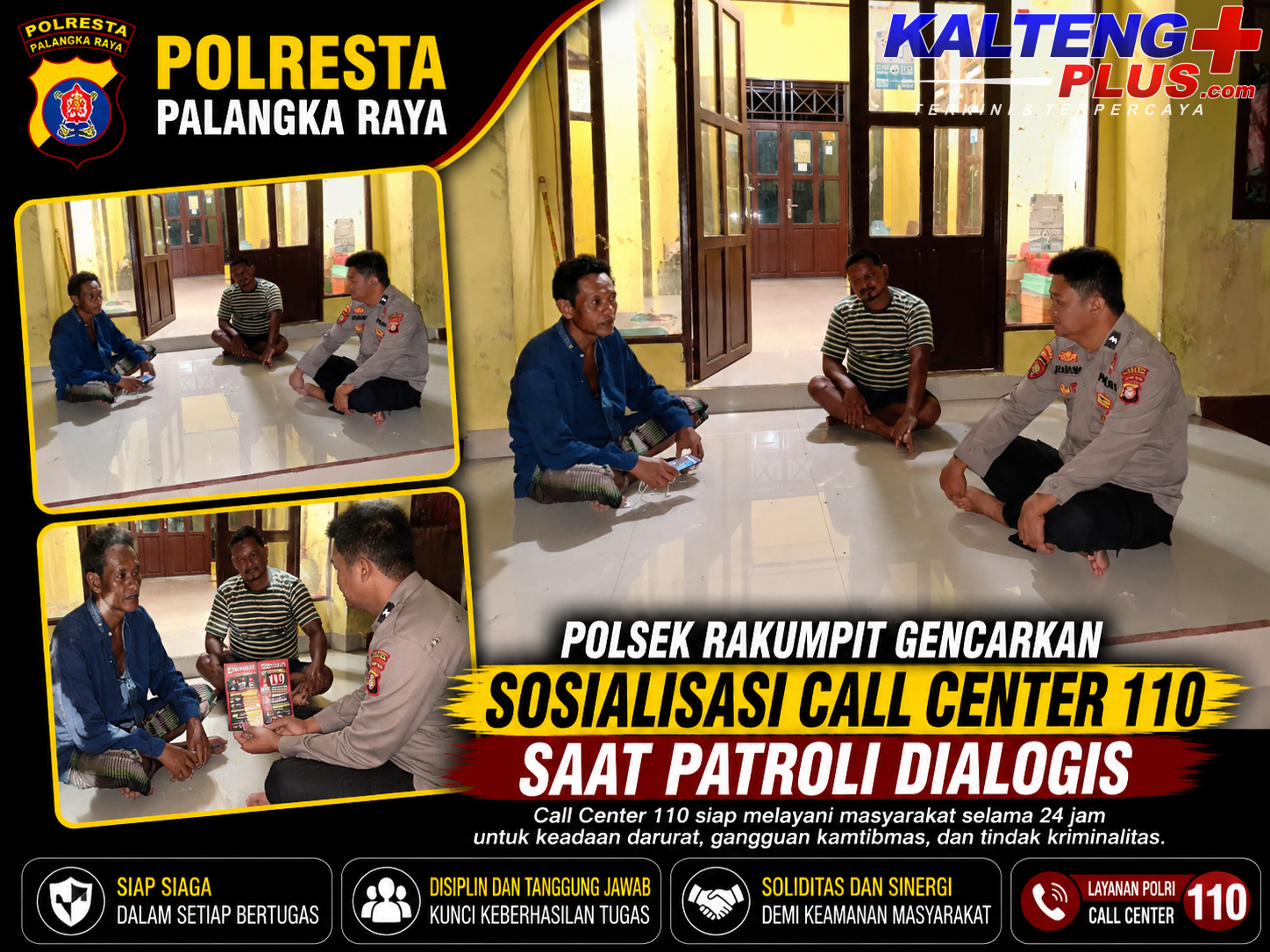 Polsek Rakumpit Gencarkan Sosialisasi Call Center 110 Saat Patroli Dialogis