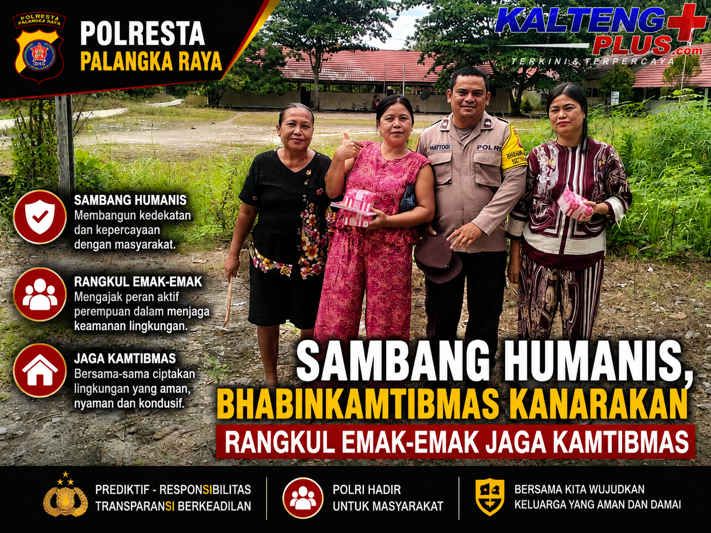 Sambang Humanis Bhabinkamtibmas Kanarakan Rangkul Emak Emak Jaga Kamtibmas