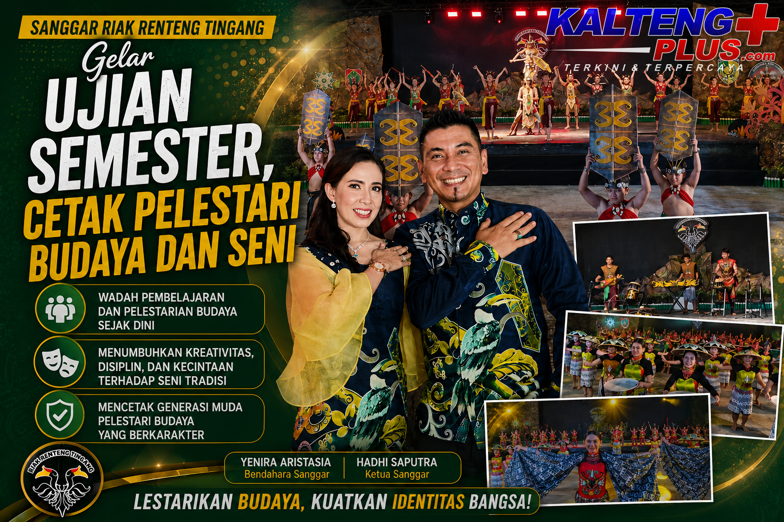 Sanggar Riak Renteng Tingang Gelar Ujian Semester Cetak Pelestari Budaya dan Seni