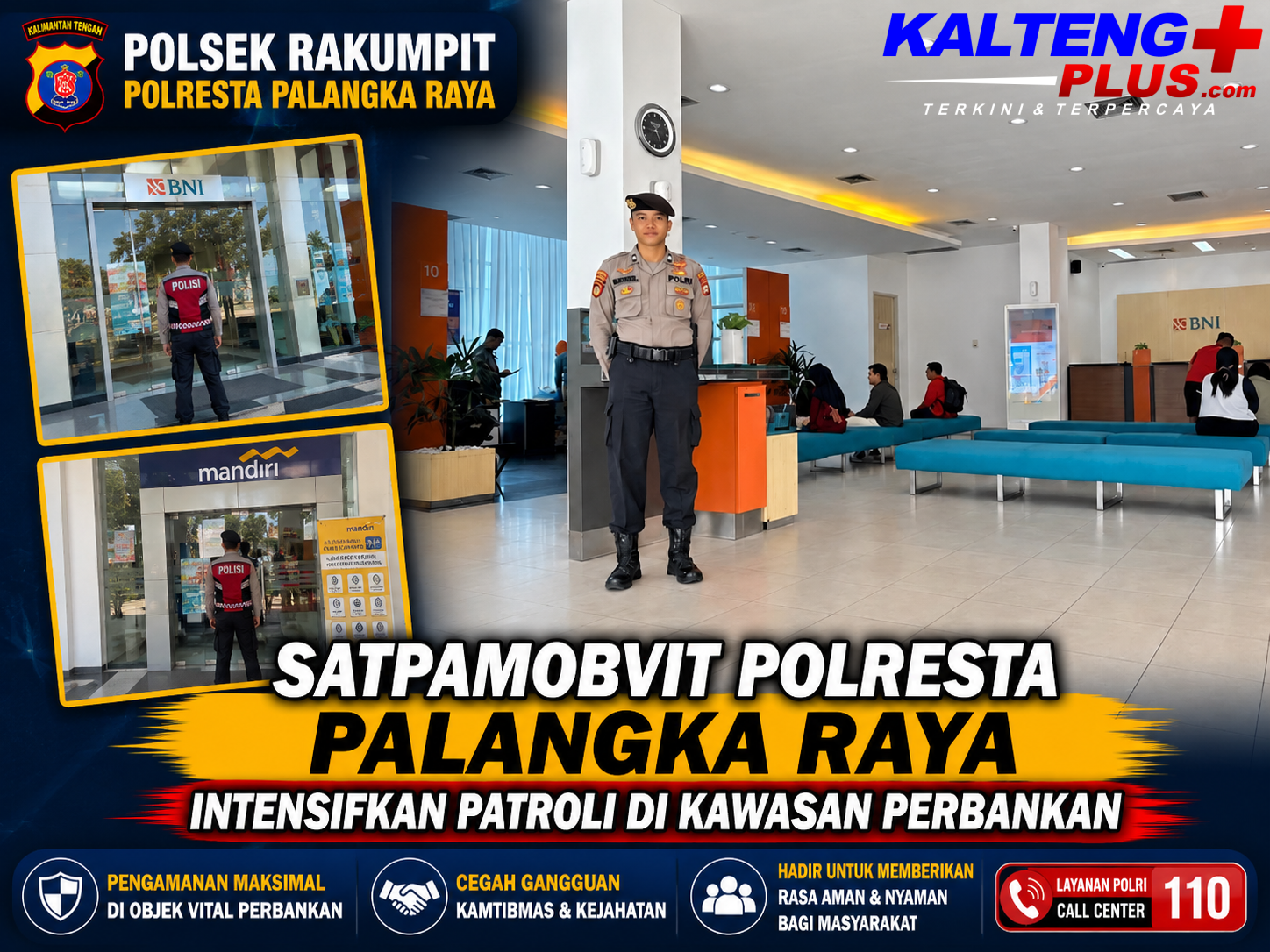Satpamobvit Polresta Palangka Raya Perkuat Pengamanan di Bandara Tjilik Riwut