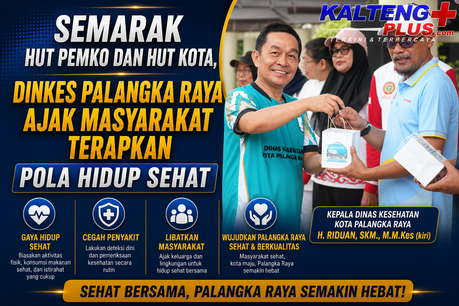 Semarak HUT Pemko dan HUT Kota Dinkes Palangka Raya Ajak Masyarakat Terapkan Pola Hidup Sehat