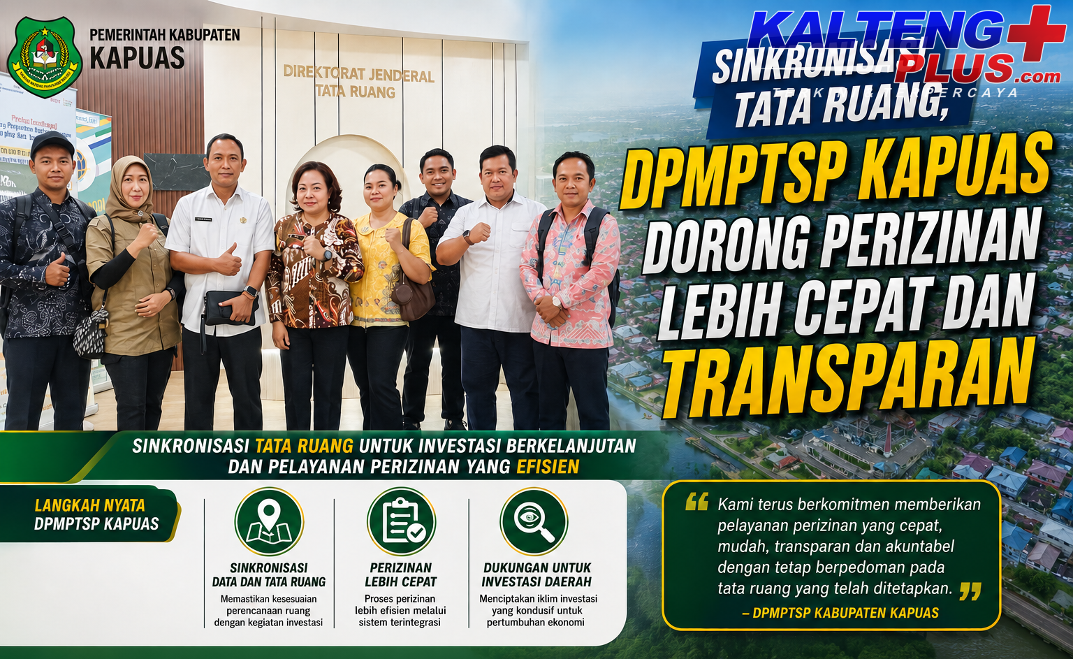 Sinkronisasi Tata Ruang DPMPTSP Kapuas Dorong Perizinan Lebih Cepat dan Transparan