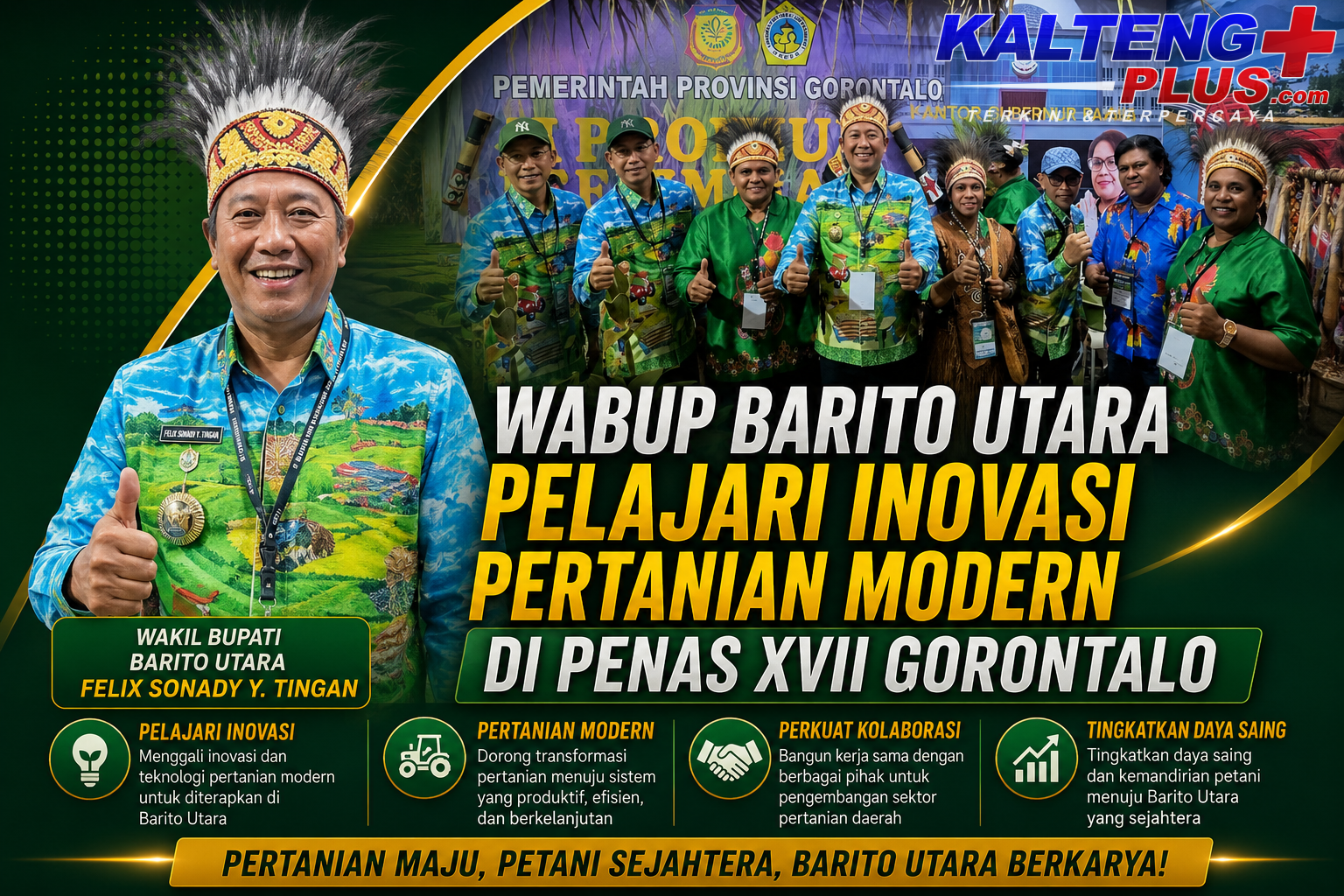 Wabup Barito Utara Pelajari Inovasi Pertanian Modern di Penas XVII Gorontalo