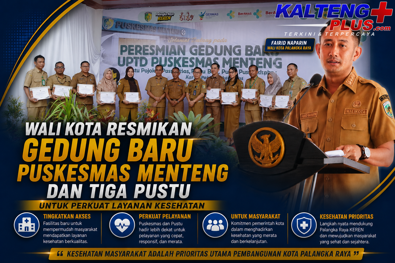 Wali Kota Resmikan Gedung Baru Puskesmas Menteng dan Tiga Pustu untuk Perkuat Layanan Kesehatan